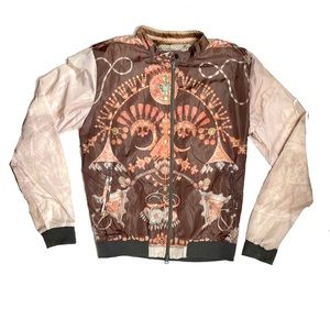 **RARE** Fifteen & Half Italian Mens Bomber Jacket Windbreaker Made In Italy